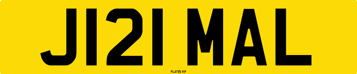 J121 MAL Number Plate