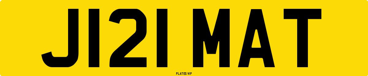 J121 MAT Number Plate