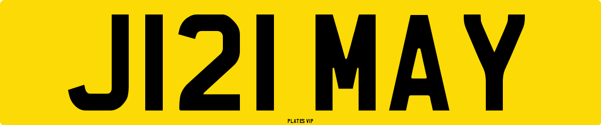 J121 MAY Number Plate