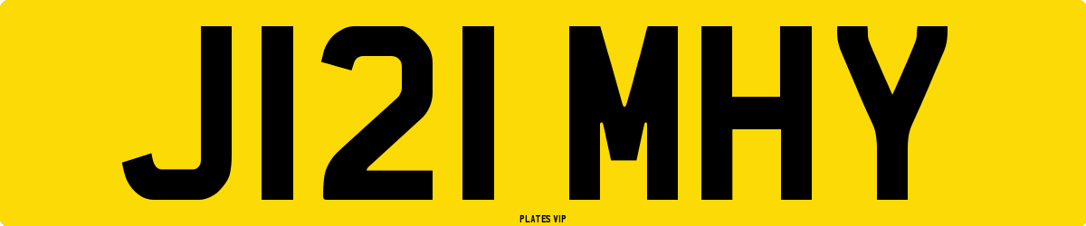 J121 MHY Number Plate