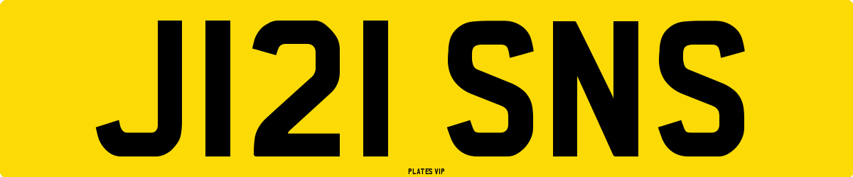 J121 SNS Number Plate