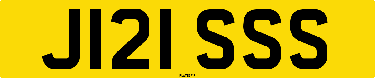 J121 SSS Number Plate