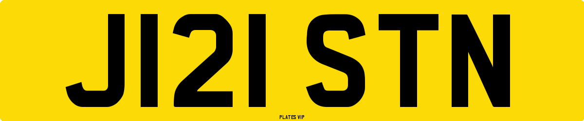 J121 STN Number Plate