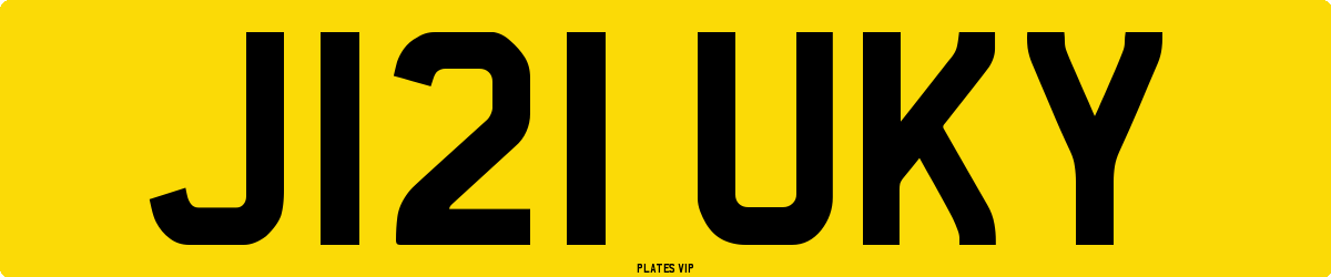 J121 UKY Number Plate