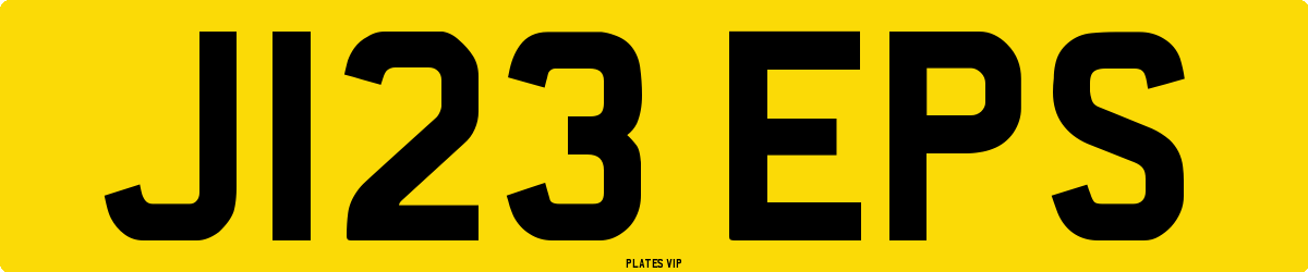 J123 EPS Number Plate