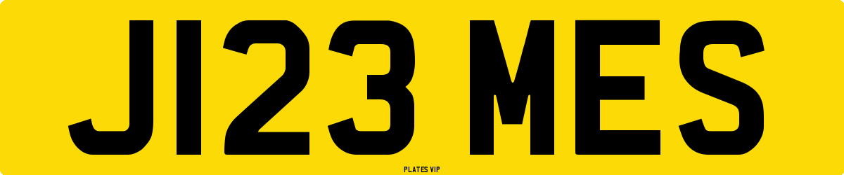 J123 MES Number Plate