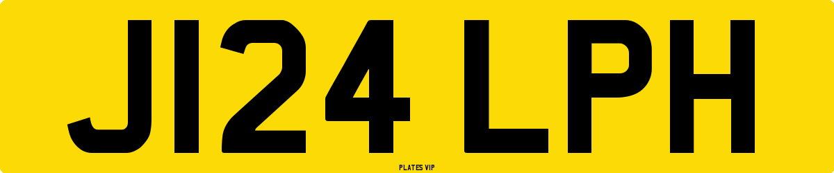 J124 LPH Number Plate