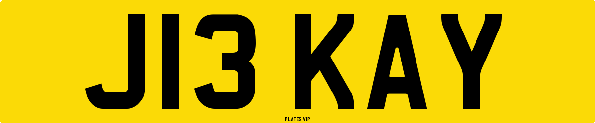 J13 KAY Number Plate