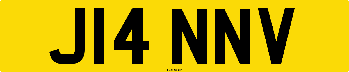 J14 NNV Number Plate