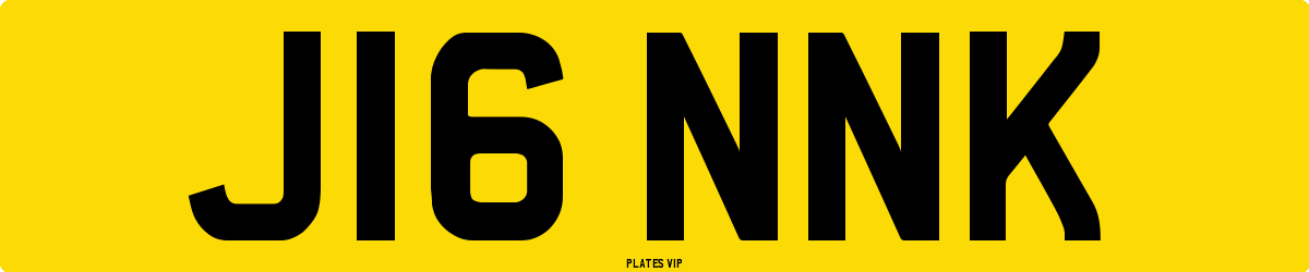 J16 NNK Number Plate