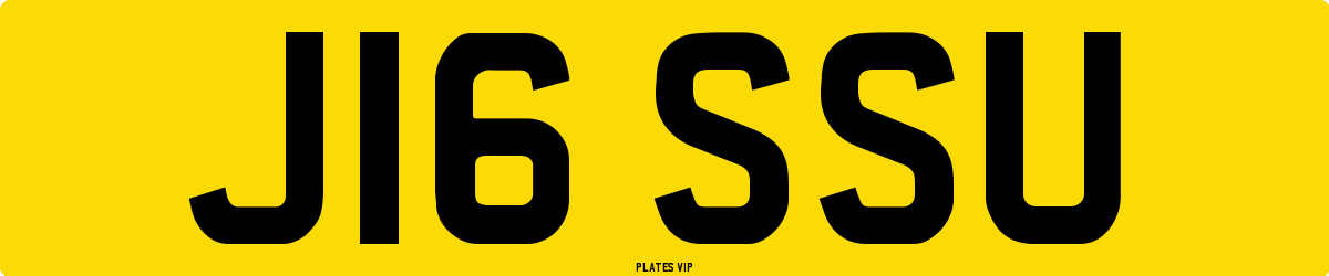 J16 SSU Number Plate