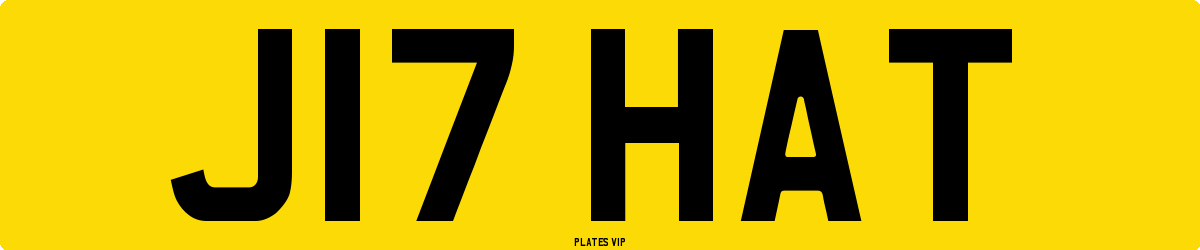 J17 HAT Number Plate