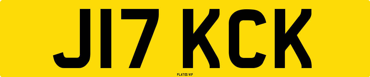 J17 KCK Number Plate