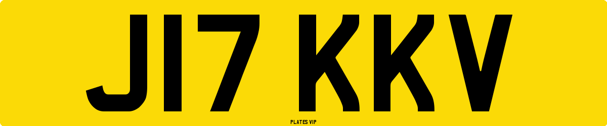 J17 KKV Number Plate