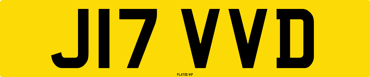 J17 VVD Number Plate