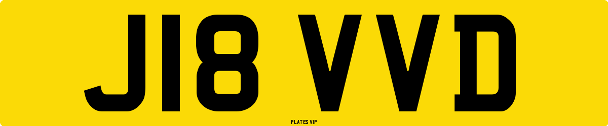 J18 VVD Number Plate