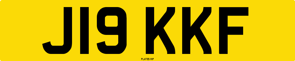J19 KKF Number Plate