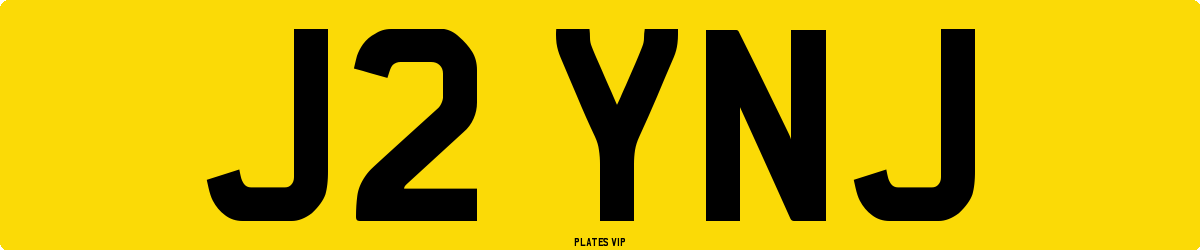 J2 YNJ Number Plate