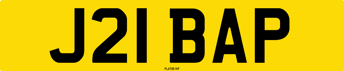 J21 BAP Number Plate