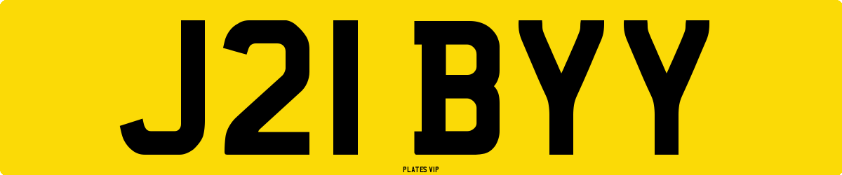 J21 BYY Number Plate