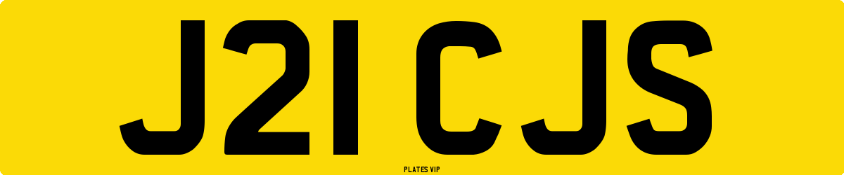 J21 CJS Number Plate