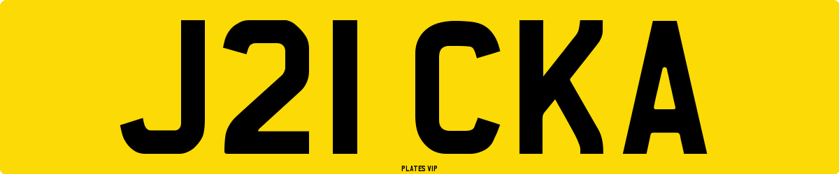 J21 CKA Number Plate