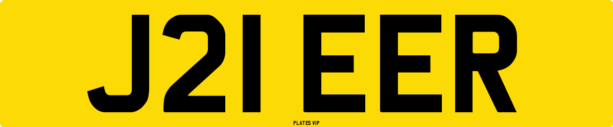 J21 EER Number Plate