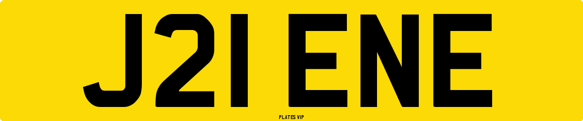 J21 ENE Number Plate