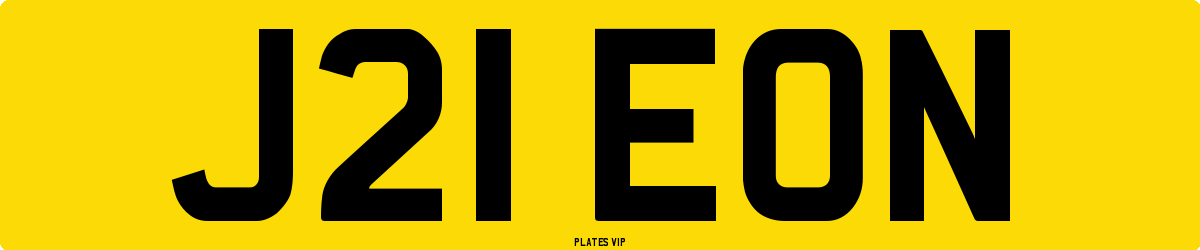 J21 EON Number Plate