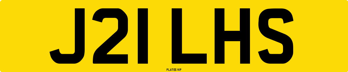 J21 LHS Number Plate