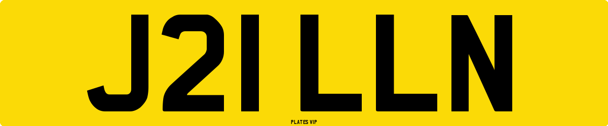 J21 LLN Number Plate
