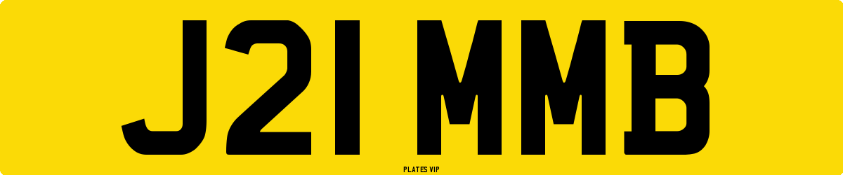 J21 MMB Number Plate