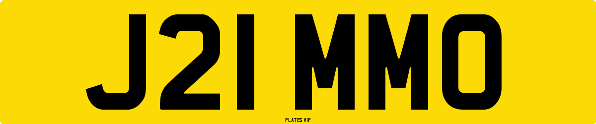 J21 MMO Number Plate