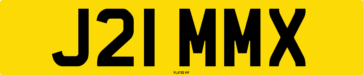 J21 MMX Number Plate