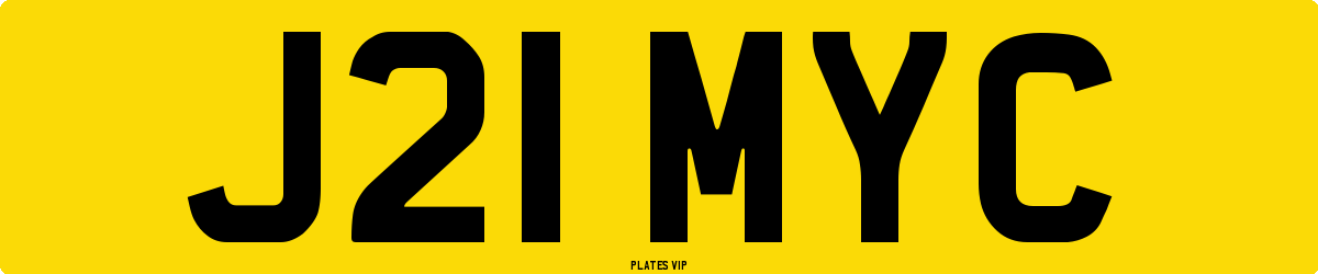 J21 MYC Number Plate