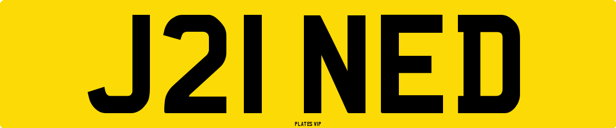 J21 NED Number Plate