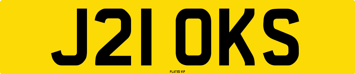 J21 OKS Number Plate