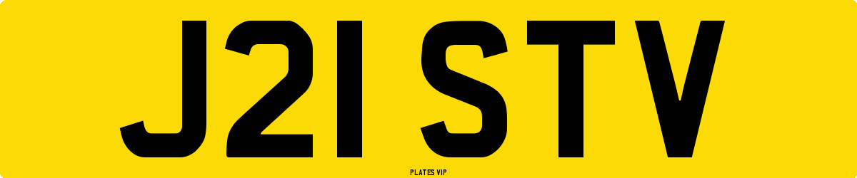 J21 STV Number Plate