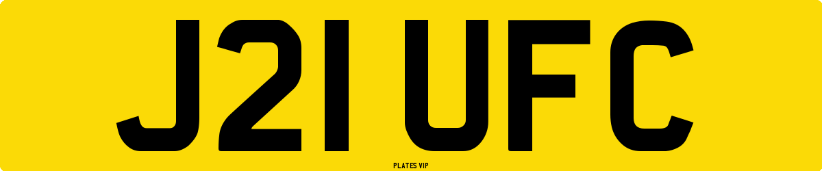 J21 UFC Number Plate