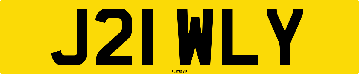 J21 WLY Number Plate
