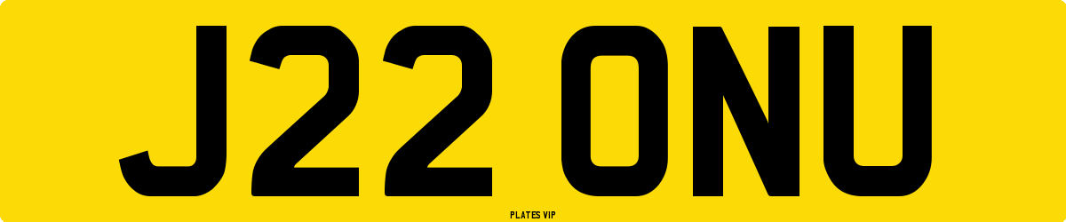 J22 ONU Number Plate