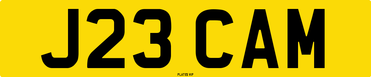 J23 CAM Number Plate