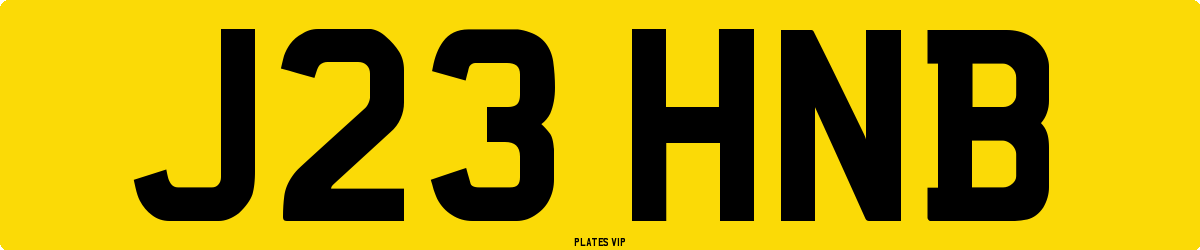 J23 HNB Number Plate