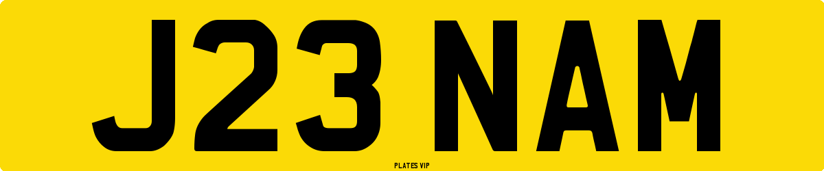 J23 NAM Number Plate