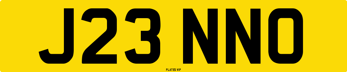 J23 NNO Number Plate