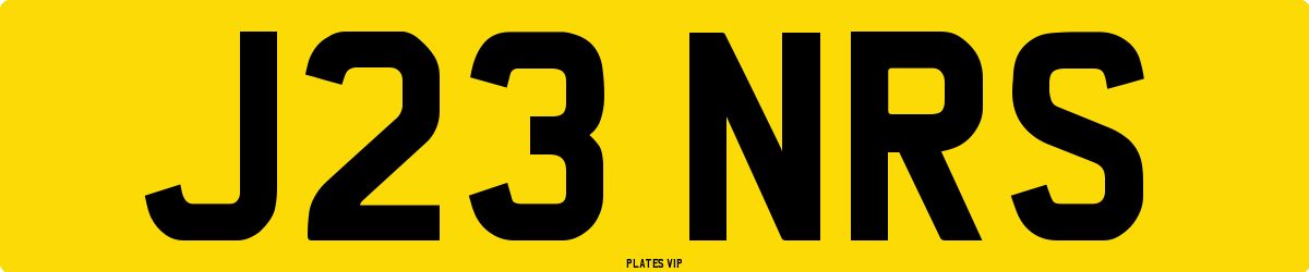 J23 NRS Number Plate