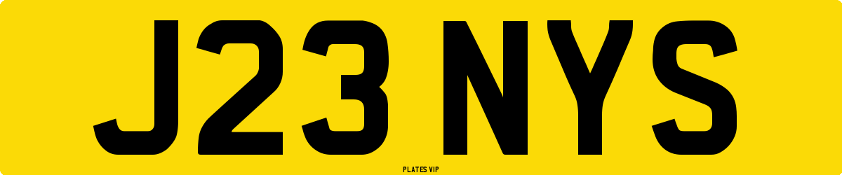 J23 NYS Number Plate