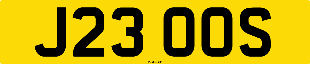 J23 OOS Number Plate