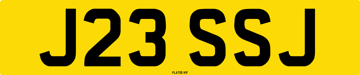 J23 SSJ Number Plate