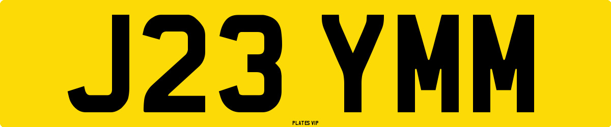 J23 YMM Number Plate